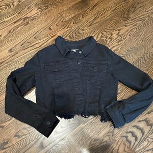 Cello Black Cropped Denim Jacket